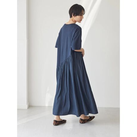 異素材ギャザーワンピース アメリカンホリック American Holic Ha22l1h0400 ファッション通販 マルイウェブチャネル