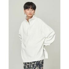 ハーフZIP裏毛チュニック