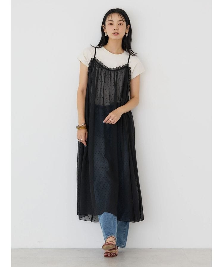 美品】オープニングセレモニーシアーワッシャープリーツキャミ
