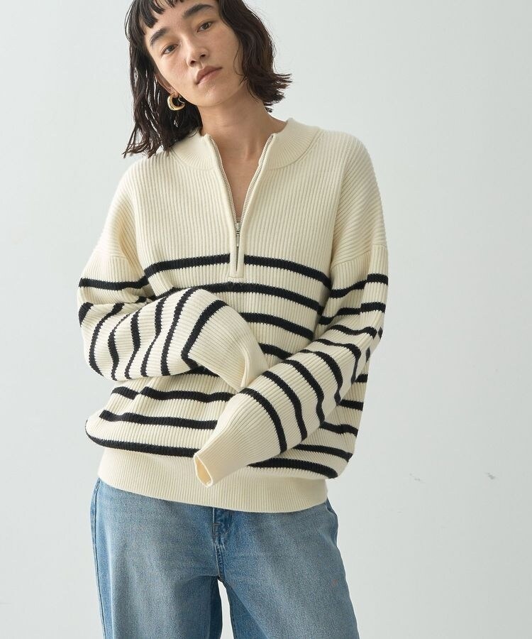 バイパチ片畦ハーフZIPニットプルオーバー | アメリカンホリック