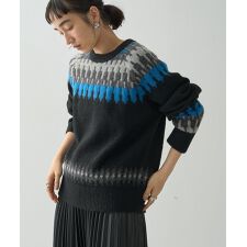 ノルディック柄ニットプルオーバー