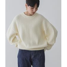 バイパチタック編みニットプルオーバー
