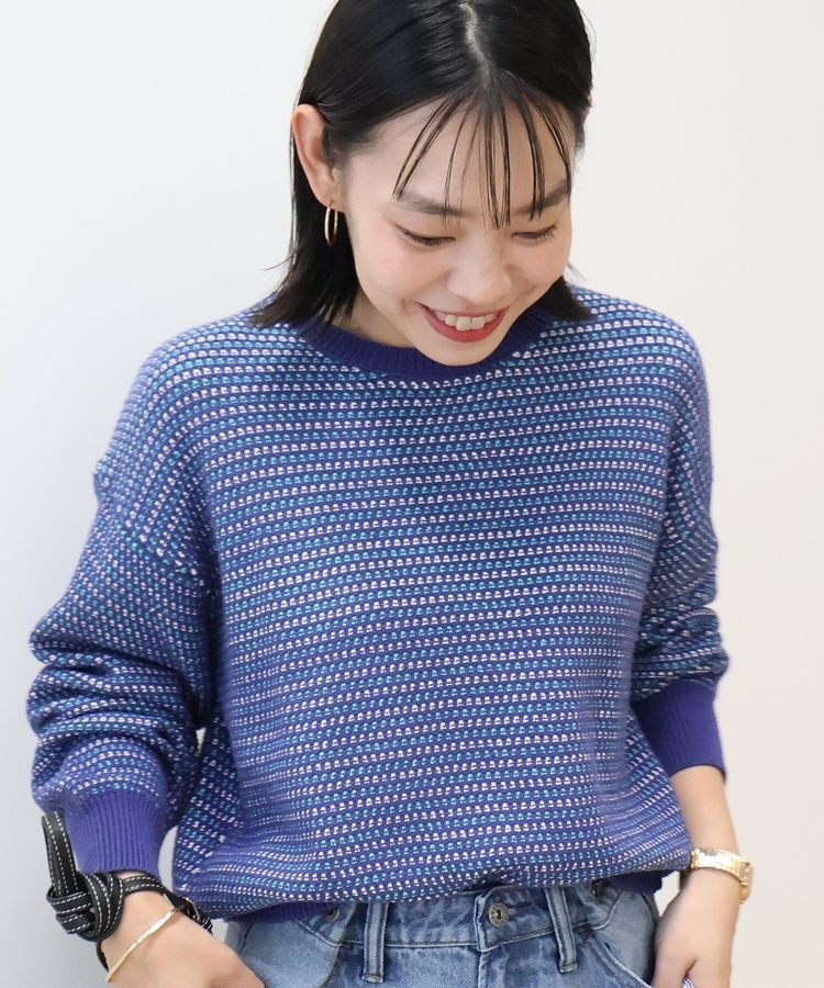 Mix編み地ニットプルオーバー | アメリカンホリック(AMERICAN HOLIC