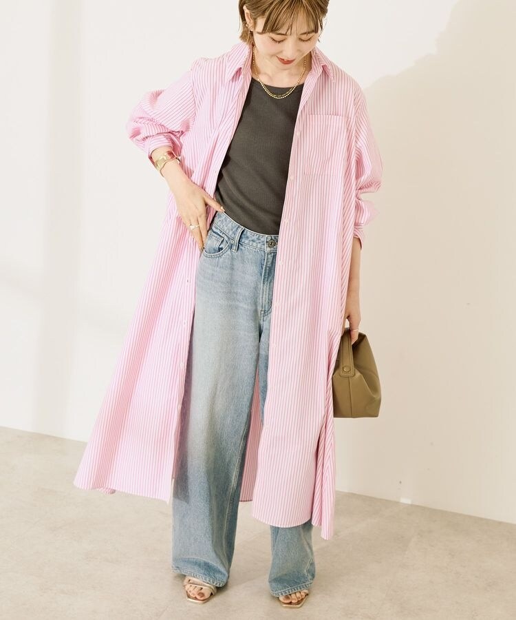 シャツ ワンピース ワンピースドレス (桃色・ピンク系) の一覧