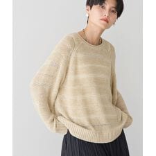 透かし編みニットプルオーバー