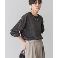 ラメ入りクルーネックニットプルオーバー