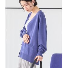 Vネックポケット付きカーディガン