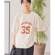 ピグメント加工フットボールTシャツ