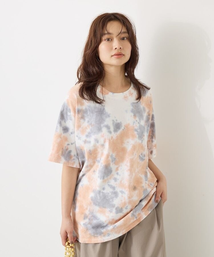 78　タイダイTシャツ タイダイ染め Tシャツ XLサイズ 曼荼羅 ブルー ムラ染め Hippies