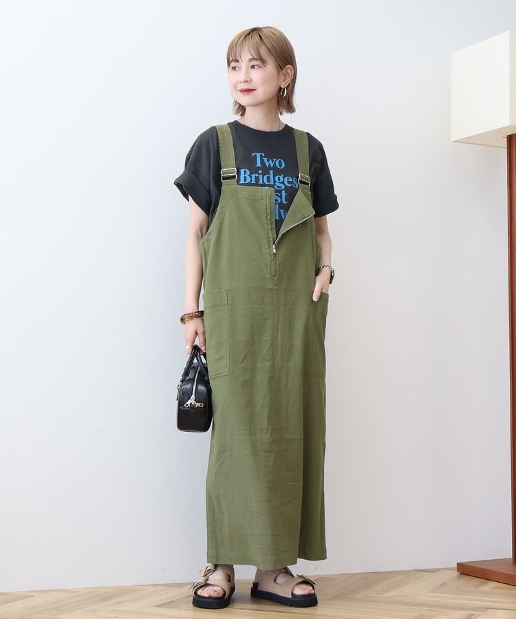 WEB限定】リネンブレンドIラインジャンパースカート