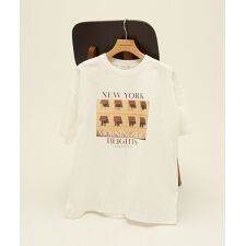 ロゴ＆フォトプリントTシャツ