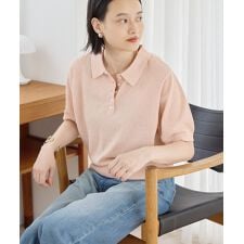 ブークレ半袖ニットトップス