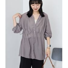 シアーウエストドロストロングシャツ