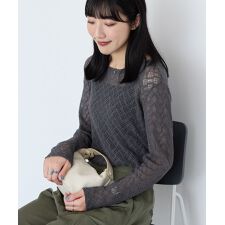 レース長袖プルオーバー