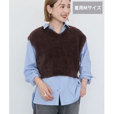 【選べる丈】シャギーニットベスト