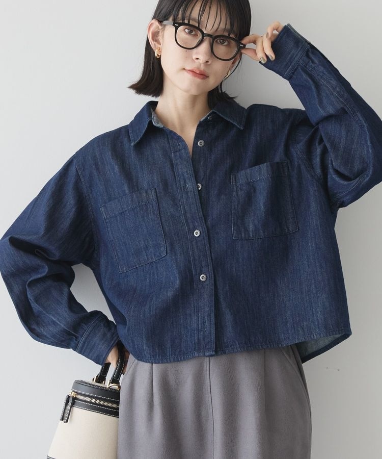 リネンブレンドフレンチヘムギャザーシャツ | スピック＆スパン