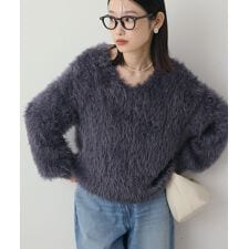 アメリカンホリック(AMERICAN HOLIC)のVネックシャギーニットプルオーバー