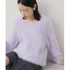 アメリカンホリック(AMERICAN HOLIC)のVネックシャギーニットプルオーバー