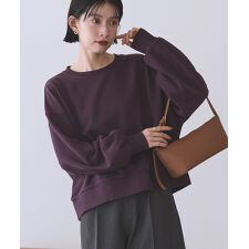 裏毛クロップドプルオーバー