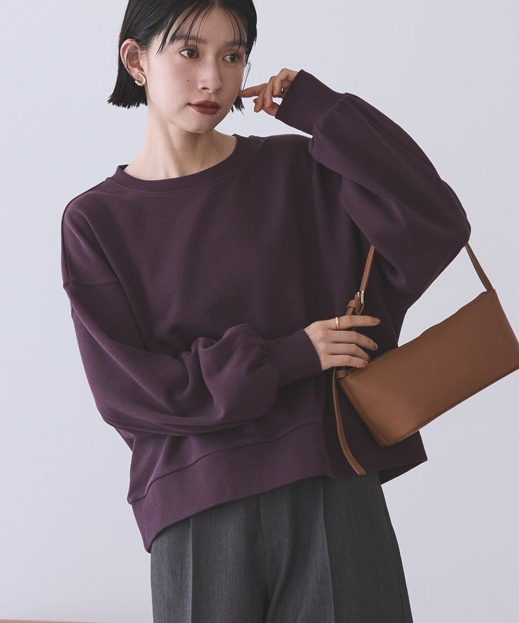 SLOBE IENA 裏毛ボーダーハーフZIPプルオーバー【完売】 SLOBE IENA（スローブイエナ）の「裏毛ハーフジッププルオーバー
