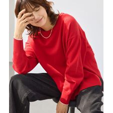 アメリカンホリック(AMERICAN HOLIC)の【配色】バイパチクルーネックニットプルオーバー＜静電気軽減＞