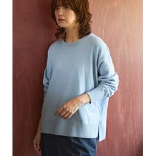 アメリカンホリック(AMERICAN HOLIC)の【配色】バイパチクルーネックニットプルオーバー＜静電気軽減＞