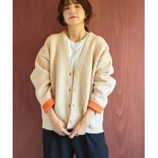 アメリカンホリック(AMERICAN HOLIC)のVネックWフェイスニットカーディガン【WEB限定カラー有り】