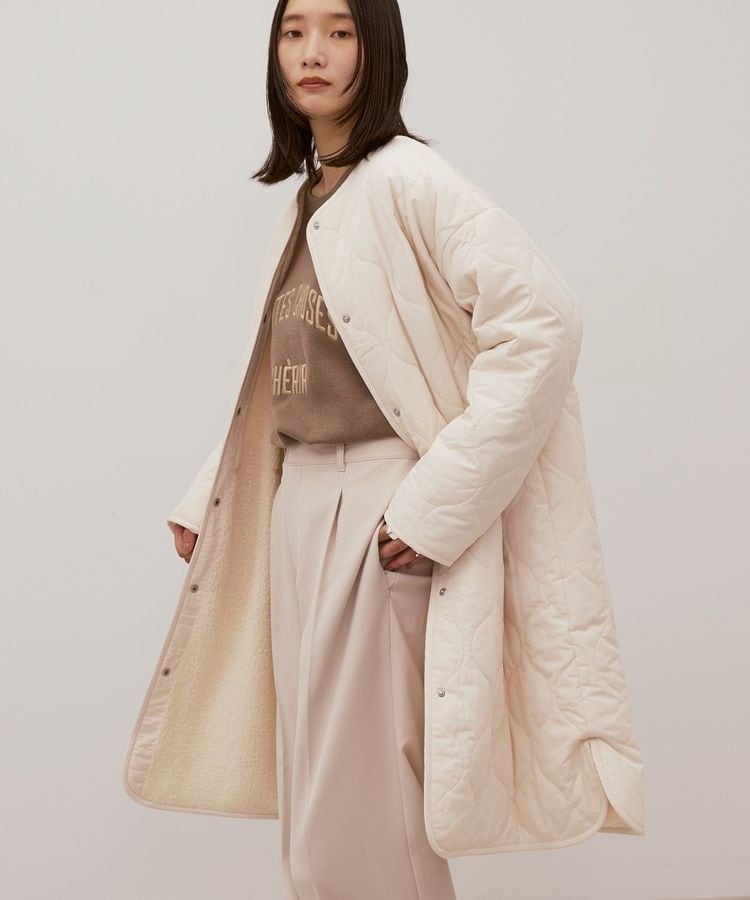 トリプルクロスライトクルーネックショートコート | ノーブル(Noble