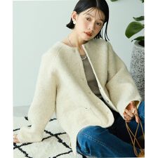 アメリカンホリック(AMERICAN HOLIC)のWフェイスラグランニットコーディガン