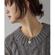 アメリカンホリック(AMERICAN HOLIC)のコイントップダブルチェーンネックレス