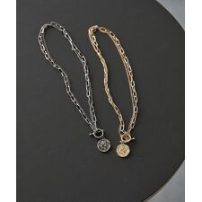 アメリカンホリック(AMERICAN HOLIC)のコイントップダブルチェーンネックレス
