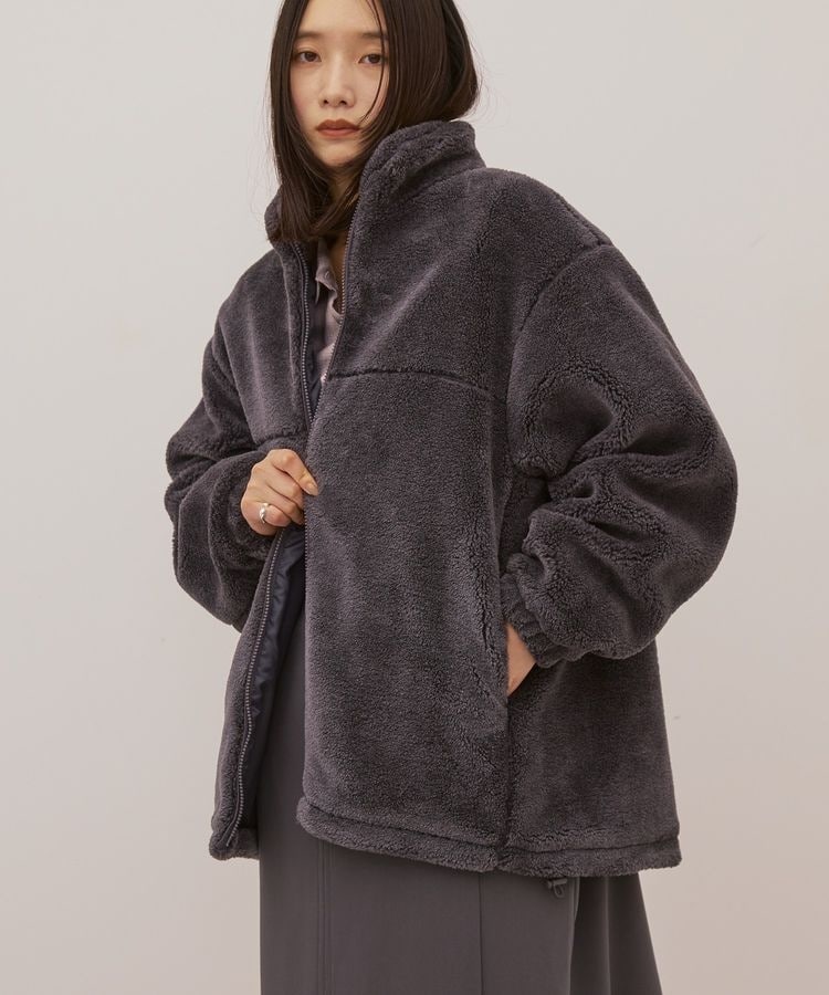 スタンドカラーミニファーブルゾン | アメリカンホリック(AMERICAN