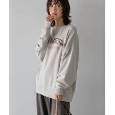 手書き風カレッジロゴ裏毛プルオーバー