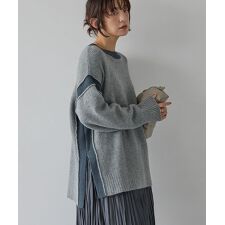 アメリカンホリック(AMERICAN HOLIC)のバイカラーニットプルオーバー【WEB限定カラー有り】