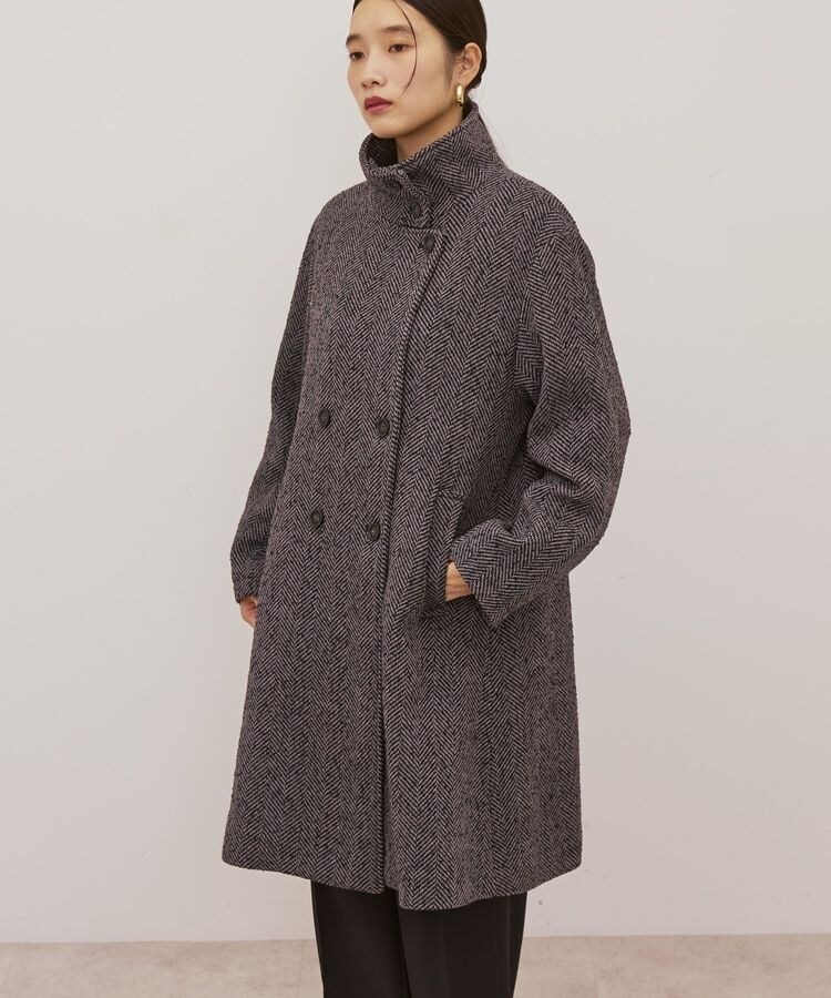 ヘリンボーンスタンドカラーコート | アメリカンホリック(AMERICAN