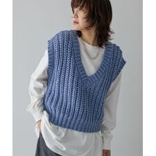 アメリカンホリック(AMERICAN HOLIC)のローゲージVネックニットベスト