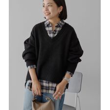 アメリカンホリック(AMERICAN HOLIC)のワイドリブVネックプルオーバー