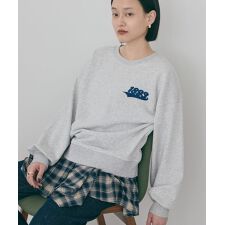 ワンポイントサガラ刺繍裏毛プルオーバー