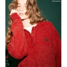 【PIZZA PLANET】衿付きニットプルオーバー