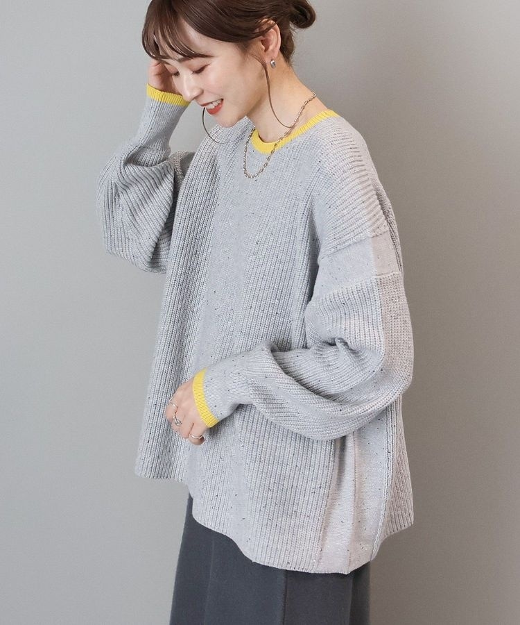 ライン入り配色 ケーブルニット プルオーバー ファッション ニット セーター PC5473 WEB限定】配色ラインニットプルオーバー | アメリカンホリック