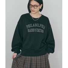 カレッジロゴ裏起毛プルオーバー