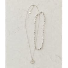 【ステンレス】コイン2連ネックレス