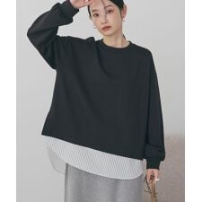 シャツテールドッキングプルオーバー