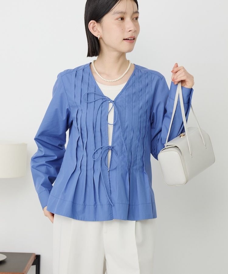 【イージーケア】ピンタックブラウス