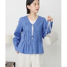 【イージーケア】ピンタックブラウス