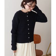 ケーブルニットカーディガン