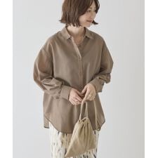 【イージーケア・UVカット】シアーラウンドシャツ