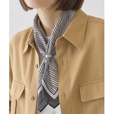 【リングSET】波ストライプ柄スカーフ