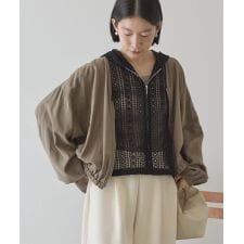 【UVカット+接触冷感】Vネックドルマンブルゾン