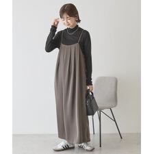 タックサテンキャミワンピース